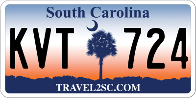 SC license plate KVT724
