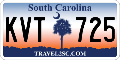 SC license plate KVT725
