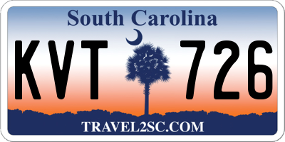 SC license plate KVT726