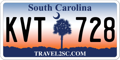 SC license plate KVT728