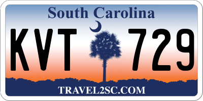 SC license plate KVT729