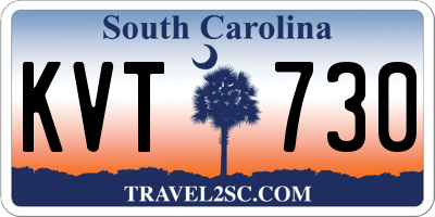 SC license plate KVT730
