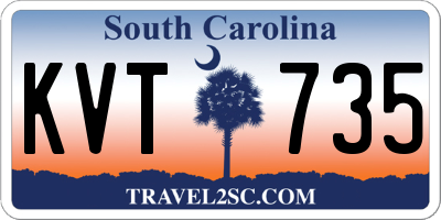 SC license plate KVT735