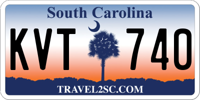 SC license plate KVT740