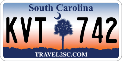 SC license plate KVT742