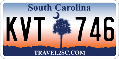 SC license plate KVT746