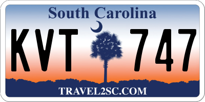 SC license plate KVT747