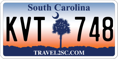 SC license plate KVT748