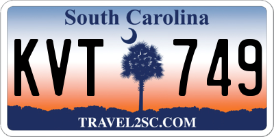 SC license plate KVT749