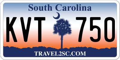 SC license plate KVT750