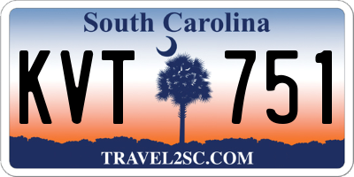 SC license plate KVT751