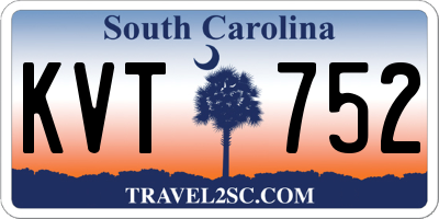 SC license plate KVT752