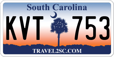 SC license plate KVT753