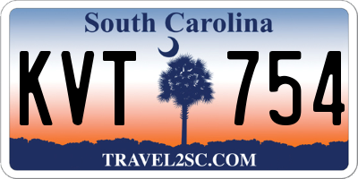 SC license plate KVT754