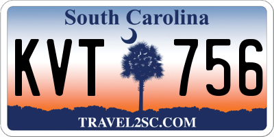 SC license plate KVT756
