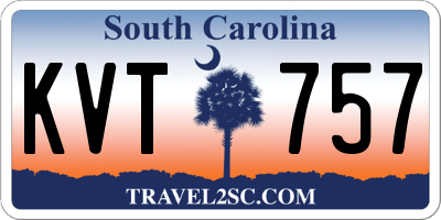 SC license plate KVT757