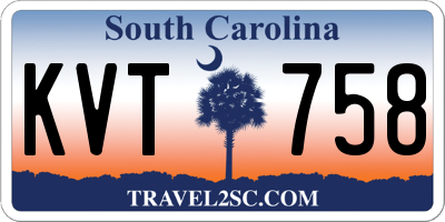 SC license plate KVT758