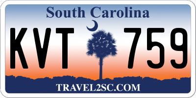 SC license plate KVT759