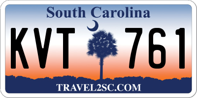 SC license plate KVT761