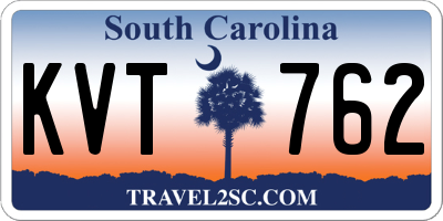 SC license plate KVT762
