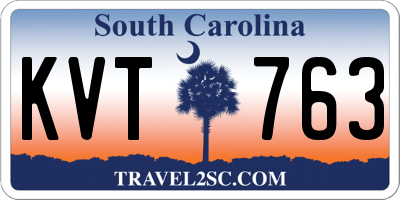 SC license plate KVT763