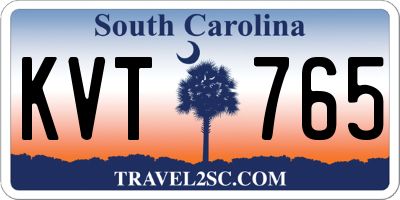 SC license plate KVT765