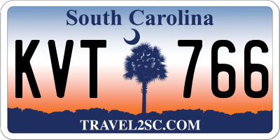 SC license plate KVT766