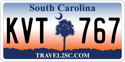 SC license plate KVT767