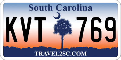 SC license plate KVT769