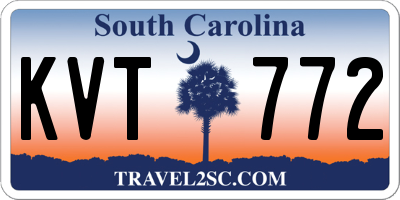 SC license plate KVT772