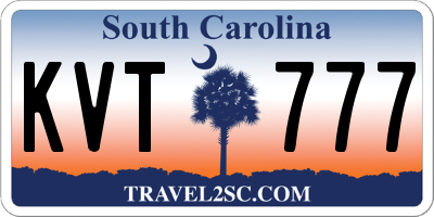 SC license plate KVT777