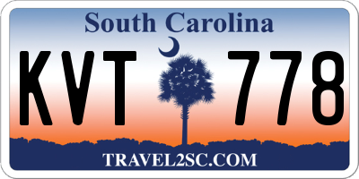 SC license plate KVT778