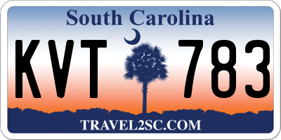 SC license plate KVT783