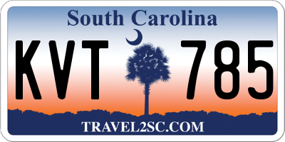 SC license plate KVT785