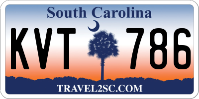 SC license plate KVT786