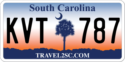 SC license plate KVT787