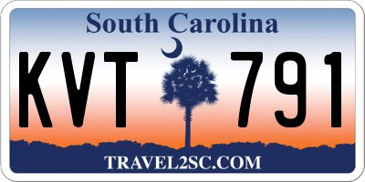 SC license plate KVT791