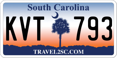 SC license plate KVT793