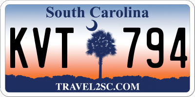 SC license plate KVT794