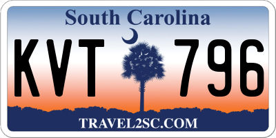 SC license plate KVT796
