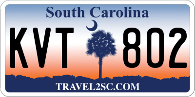 SC license plate KVT802