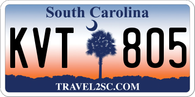 SC license plate KVT805