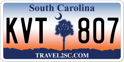 SC license plate KVT807