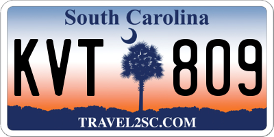 SC license plate KVT809