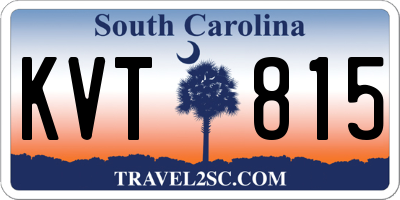 SC license plate KVT815