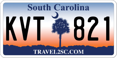 SC license plate KVT821