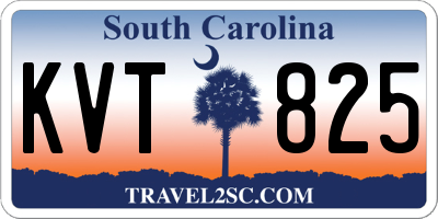 SC license plate KVT825