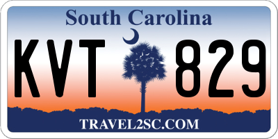 SC license plate KVT829