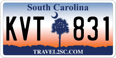 SC license plate KVT831