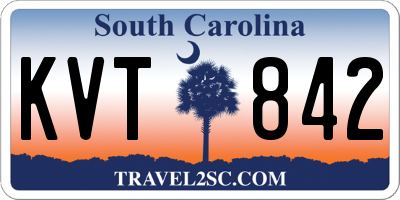 SC license plate KVT842